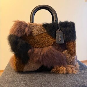 Coach Rogue 25 Patchwork Shearling